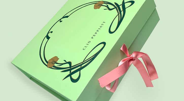 Luxury box packaging for fashion and apparel.