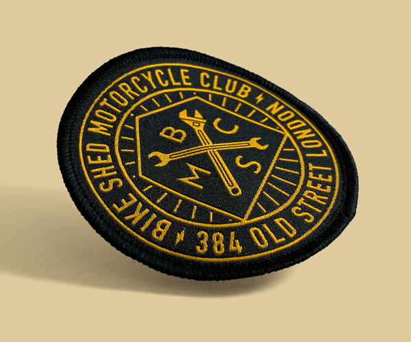 Woven and printed badges for apparel branding.