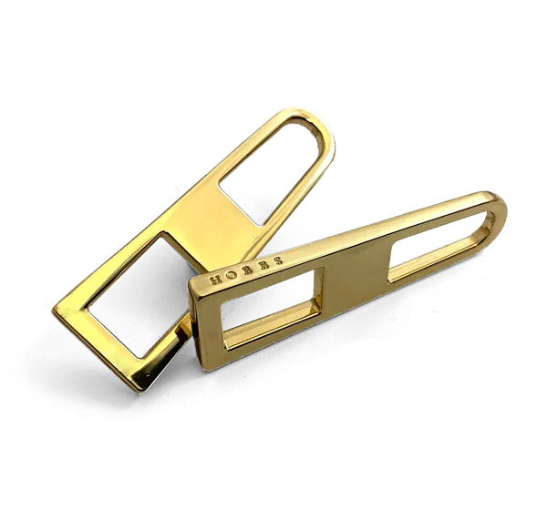 Metal gold zipper pull