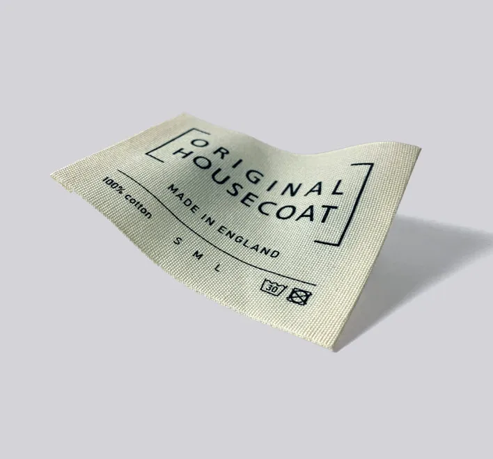 Printed cotton branding labels.