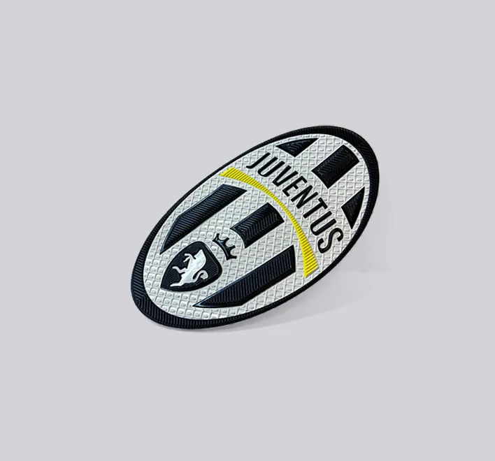 Juventus injection mould TPU labels.